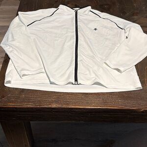 Coolibar Ivory Windbreaker with Dark Trim